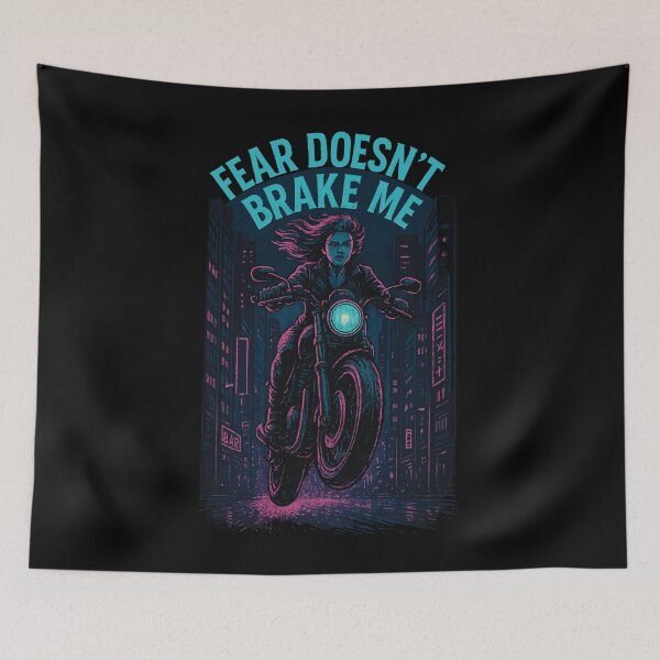Item preview, Fear Doesn't Brake Me Motorrad Biker designed and sold by LuminOrb.