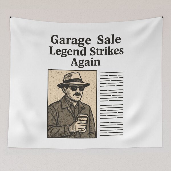 Item preview, Garage Sale Legend Strikes Again Retro Vintage designed and sold by LuminOrb.
