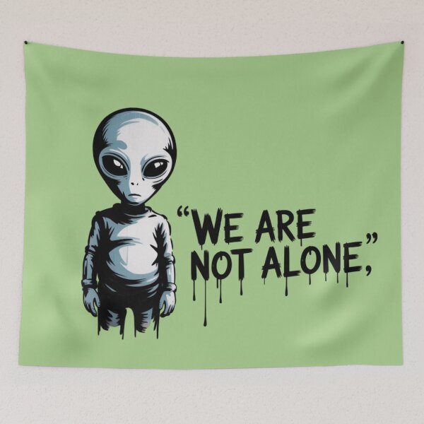 Item preview, Banksy style graffiti - We are not alone. designed and sold by 123ks.