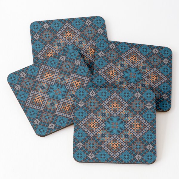 Item preview, Abstract Squares – Dark Blue Mosaic Design designed and sold by Tarjiart.