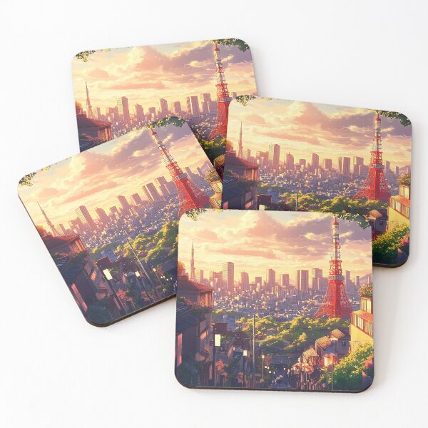 Item preview, Tokyo Street at sunrise Fantasy Art designed and sold by TheArtistOf2022.