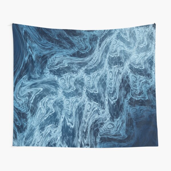 Aperçu de l'œuvre Blue Aura – Marble Abstract Flow créée et vendue par MH-Studio.