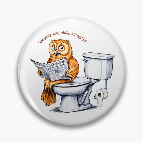 Item preview,  Title Owl Dad Mode Activated: Bathroom Break Wisdom - Funny Father's Day Gift designed and sold by Frame of Mind .