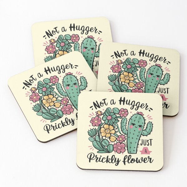 Item preview, Not a Hugger Just a Prickly Flower Cute Cactus Fun designed and sold by trendparrot.