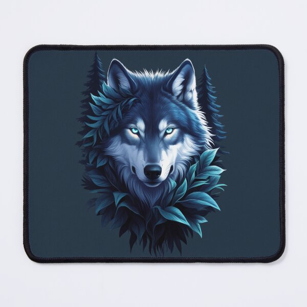 Item preview, Lobo azul místico en el bosque designed and sold by gardenfantasy.