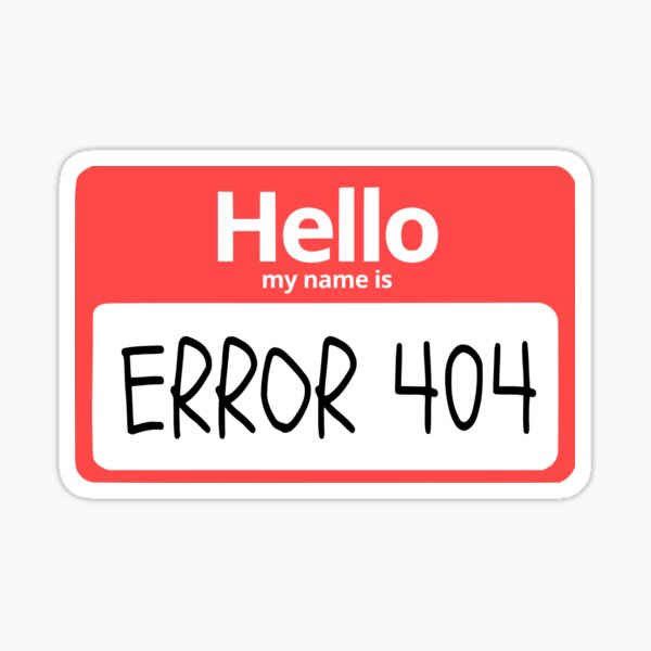 Hello My Name Is Tag Sticker