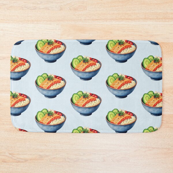 Item preview, Hawaiian Salmon And Avocado Poke Bowl designed and sold by Alicia Chee.