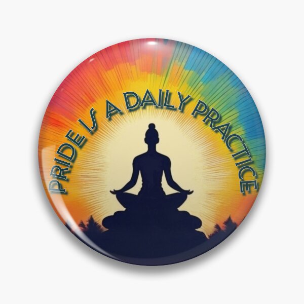 Item preview, Pride Is a Daily Practice – Mindful LGBTQ+ Retro Tee designed and sold by JumWow.