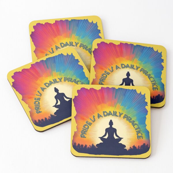 Item preview, Pride Is a Daily Practice – Mindful LGBTQ+ Retro Tee designed and sold by JumWow.