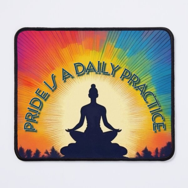Item preview, Pride Is a Daily Practice – Mindful LGBTQ+ Retro Tee designed and sold by JumWow.