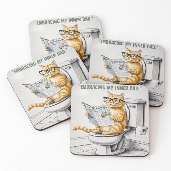 Item preview,  Cat Dad Mode Activated: Bathroom Break Wisdom - Funny Father's Day Gift designed and sold by Frame of Mind .