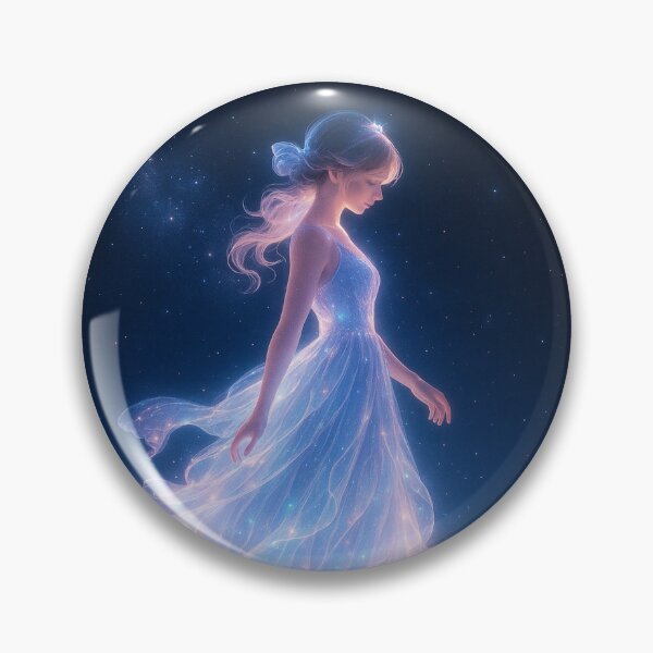Item preview, Starlight Girl Walking on the Lake - Luminous Realms Series (9/20) designed and sold by RinWinArts.
