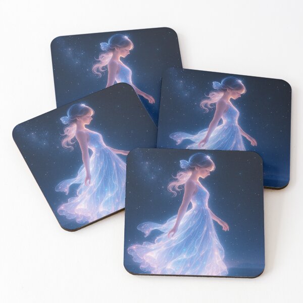 Item preview, Starlight Girl Walking on the Lake - Luminous Realms Series (9/20) designed and sold by RinWinArts.