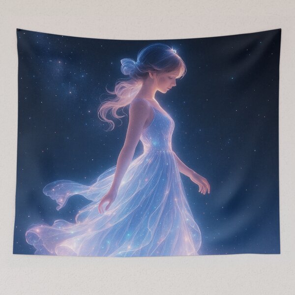 Item preview, Starlight Girl Walking on the Lake - Luminous Realms Series (9/20) designed and sold by RinWinArts.