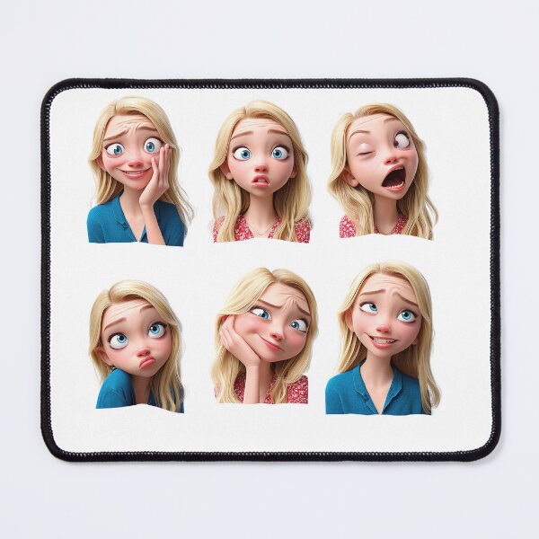 Item preview, Animated Character Expressing Stickers Various Emotions and Facial Expressions designed and sold by LoveLaxmi Arts.