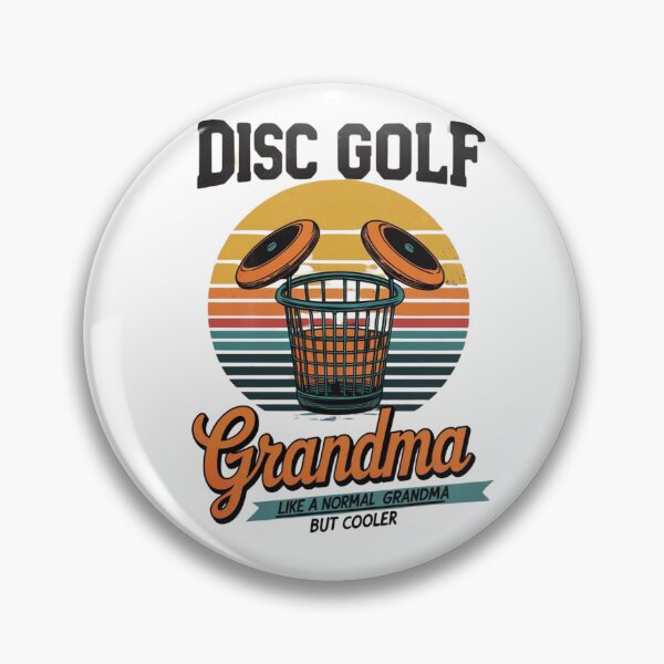 Item preview, Disc Golf Grandma Retro Sunset – Colorful Disc Golf Basket designed and sold by fantasyy.