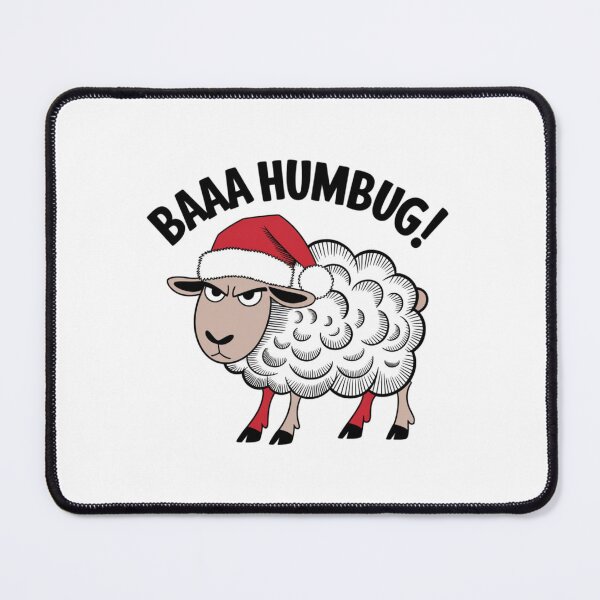 Item preview, Humbug, Angry Sheep, Holiday, Christmas, Xmas, funnyfits70, Humor, Funny, retro, vintage, funny quotes, animal humor, designed and sold by FunnyFits70.