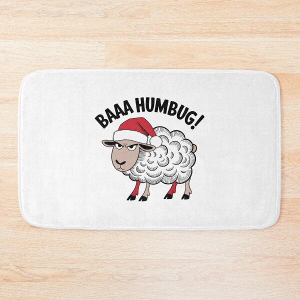 Item preview, Humbug, Angry Sheep, Holiday, Christmas, Xmas, funnyfits70, Humor, Funny, retro, vintage, funny quotes, animal humor, designed and sold by FunnyFits70.