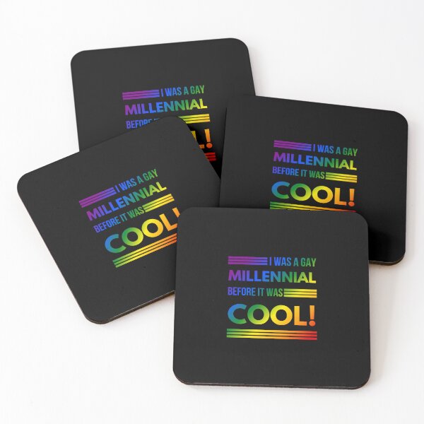 Item preview, Hacks TV Show, I was a gay millennial before it was cool!, slogan, Classic pride flag graphic, Microphone graphic, Hacks tv, funny quote, LGBTQ+, pride,  designed and sold by PrideBeProud.