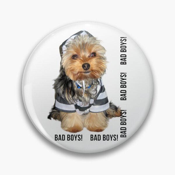 Item preview, Cute Yorkie Dog in Jail Guard Costume. Bad Boys! | Adorable Yorkshire Terrier Meme - Dog Humor designed and sold by Yorkie  Love.