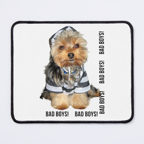 Item preview, Cute Yorkie Dog in Jail Guard Costume. Bad Boys! | Adorable Yorkshire Terrier Meme - Dog Humor designed and sold by Yorkie  Love.