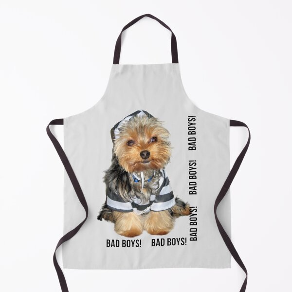 Item preview, Cute Yorkie Dog in Jail Guard Costume. Bad Boys! | Adorable Yorkshire Terrier Meme - Dog Humor designed and sold by Yorkie Love.