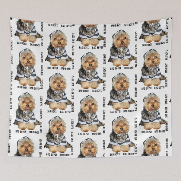 Item preview, Cute Yorkie Dog in Jail Guard Costume. Bad Boys! | Adorable Yorkshire Terrier Meme - Dog Humor designed and sold by Yorkie  Love.