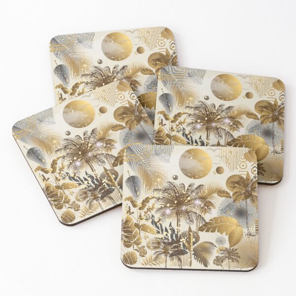 Item preview, Elegant Gold Tropical Jungle Pattern | Botanical Palm Leaves Design designed and sold by Sugar Wisdom .