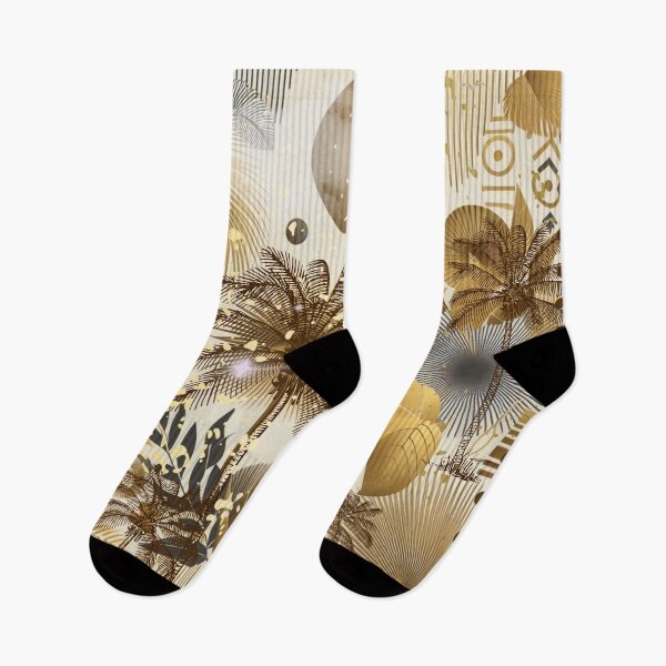 Item preview, Elegant Gold Tropical Jungle Pattern | Botanical Palm Leaves Design designed and sold by Sugar Wisdom .