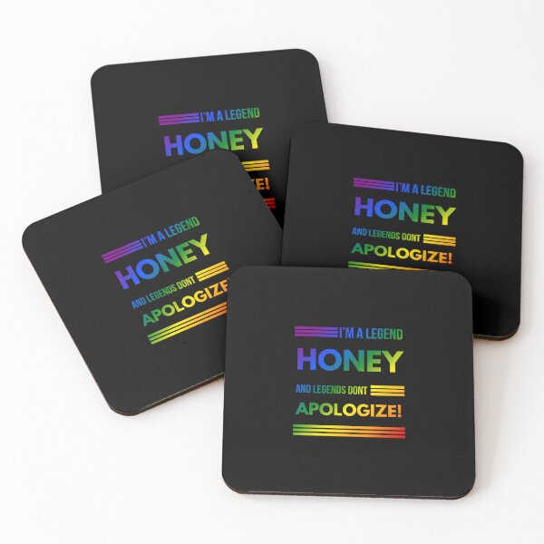 Item preview, Hacks TV Show, I'm a legend honey, and legends don't apologize slogan, Classic pride flag graphic, Microphone graphic, Hacks tv, funny quote, LGBTQ+, pride,  designed and sold by PrideBeProud.