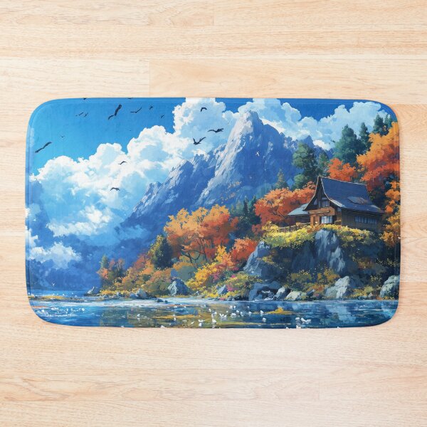 Item preview, Anime autumn landscape at sunrise - Anime digital art designed and sold by TheArtistOf2022.