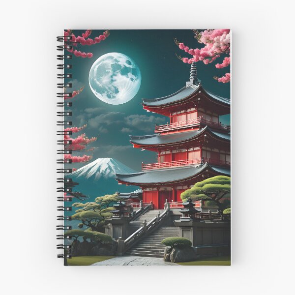 Item preview, Shinto Temple Under a Full Moon designed and sold by SublimeMusings.
