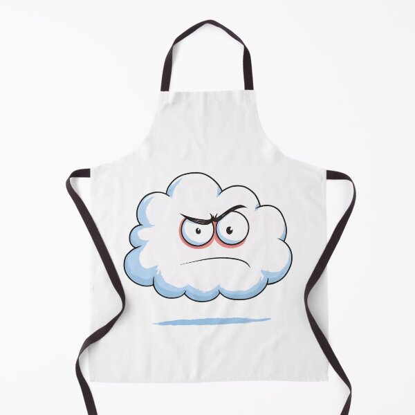 Item preview, Angry Cartoon Cloud with Fierce Expression and Blue Tint designed and sold by argenta75.
