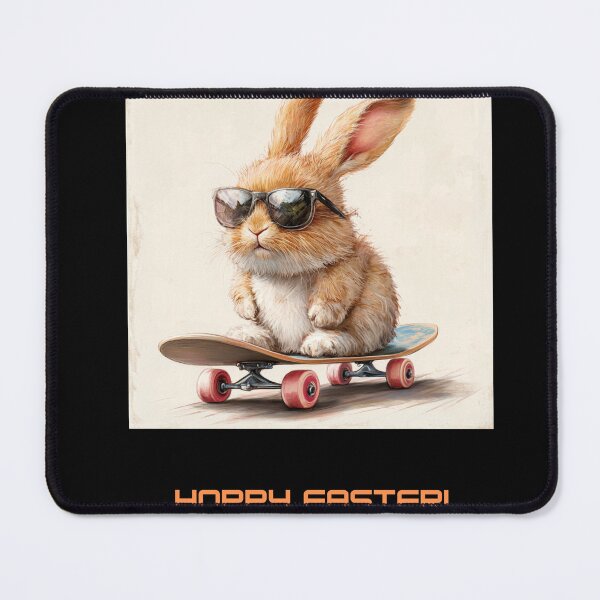 Item preview, "Hoppy Easter!" Cool Bunny Skateboard designed and sold by kurtulushstudio.