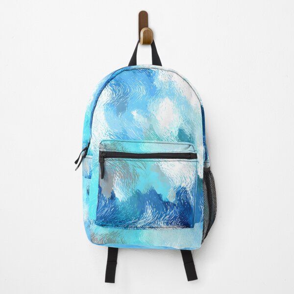 Item preview, Dynamic Blue and White Abstract Waves with Expressive Brushstrokes designed and sold by argenta75.