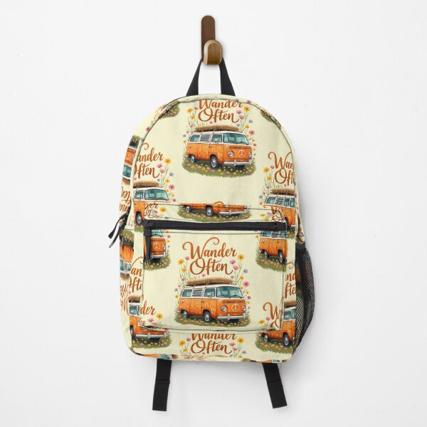 Item preview, Retro Camper & Wildflowers Design designed and sold by PrintandJoy.