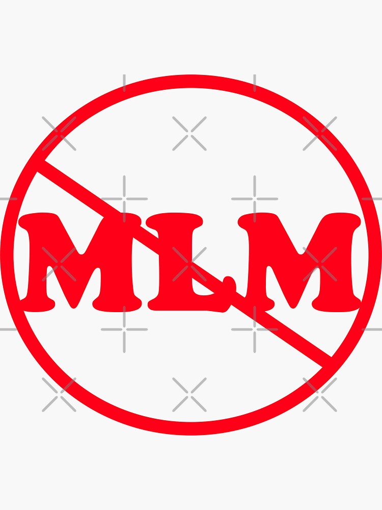 "AntiMLM" Sticker by mothernatural Redbubble