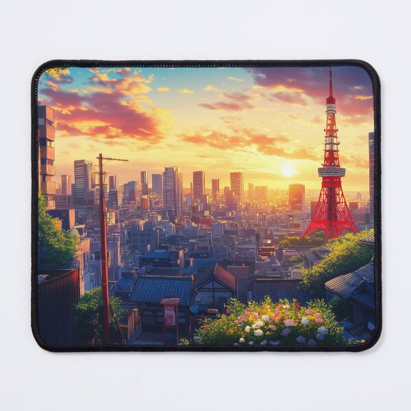 Item preview, Tokyo Street at sunrise Fantasy Art designed and sold by TheArtistOf2022.