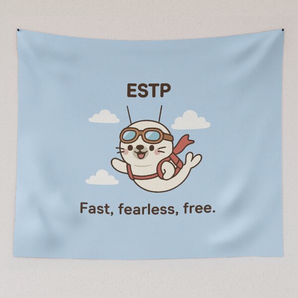 Item preview, ESTP kawaii seal – adrenaline, fun, and endless adventures designed and sold by SealSquad.