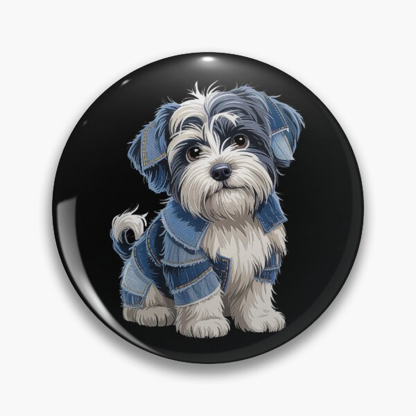 Item preview, Cute Puppy in Denim Outfit – Adorable Dog Art for Pet Lovers and Fashion Fans designed and sold by love3617.