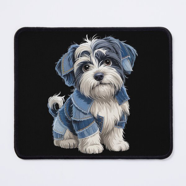 Item preview, Cute Puppy in Denim Outfit – Adorable Dog Art for Pet Lovers and Fashion Fans designed and sold by love3617.