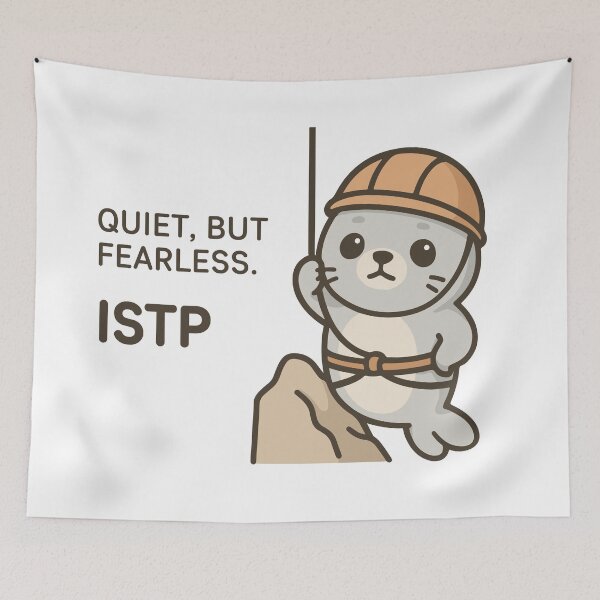 Item preview, ISTP kawaii seal – quiet, but fearless designed and sold by SealSquad.