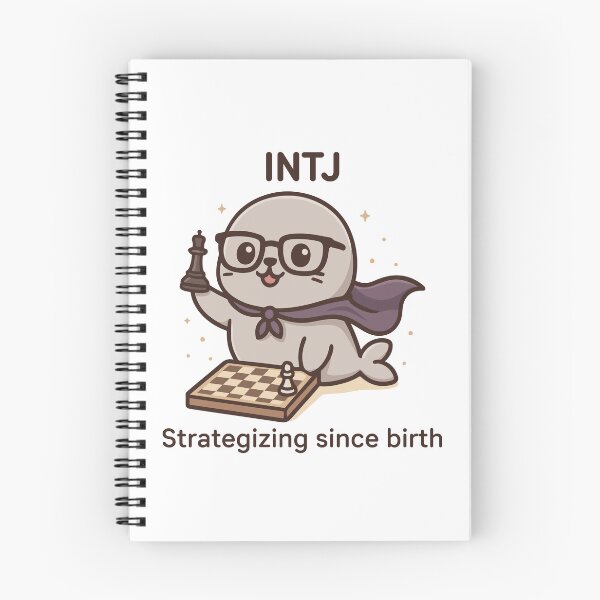 Item preview, INTJ Kawaii | Mysterious Strategist Seal MBTI Cute designed and sold by SealSquad.