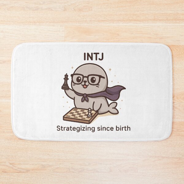 Item preview, INTJ Kawaii | Mysterious Strategist Seal MBTI Cute designed and sold by SealSquad.