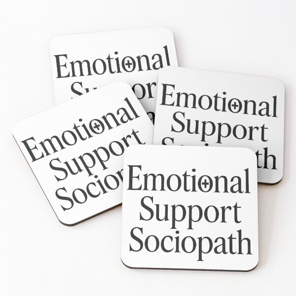 Item preview, Dark Humour Quote - Emotional Support Sociopath Typography Design designed and sold by Shoot-The-Moon.