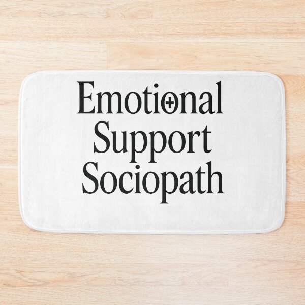 Item preview, Dark Humour Quote - Emotional Support Sociopath Typography Design designed and sold by Shoot-The-Moon.