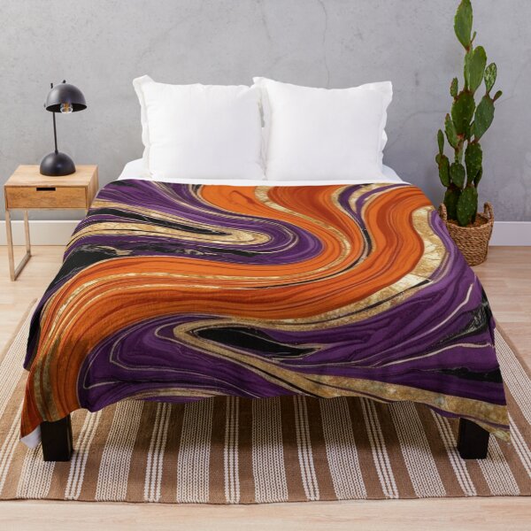 Item preview, ORANGE PURPLE AND GOLD MARBLE DESIGN designed and sold by asudesign.