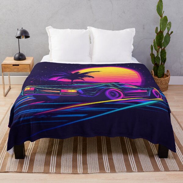 Item preview, Neon Outrun Sunset – Retro Futuristic Car & Synthwave Vibes designed and sold by TeesAndSass.
