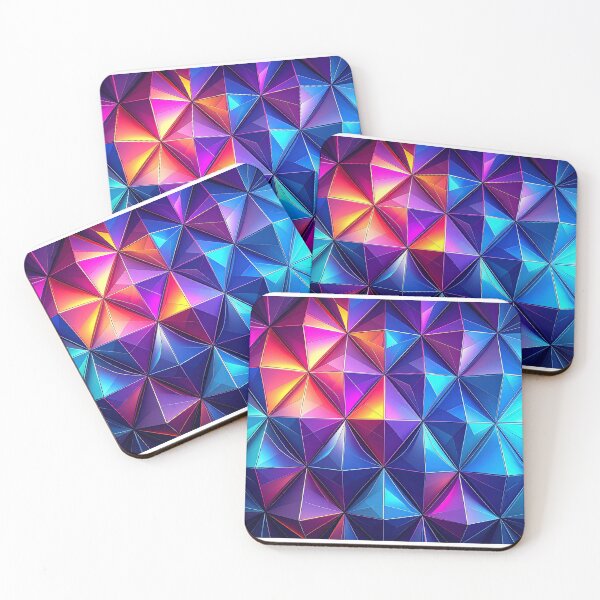 Item preview, Luminous Geometric Prism: Vibrant Abstract Facets designed and sold by Analog-attire.