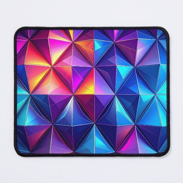Item preview, Luminous Geometric Prism: Vibrant Abstract Facets designed and sold by Analog-attire.